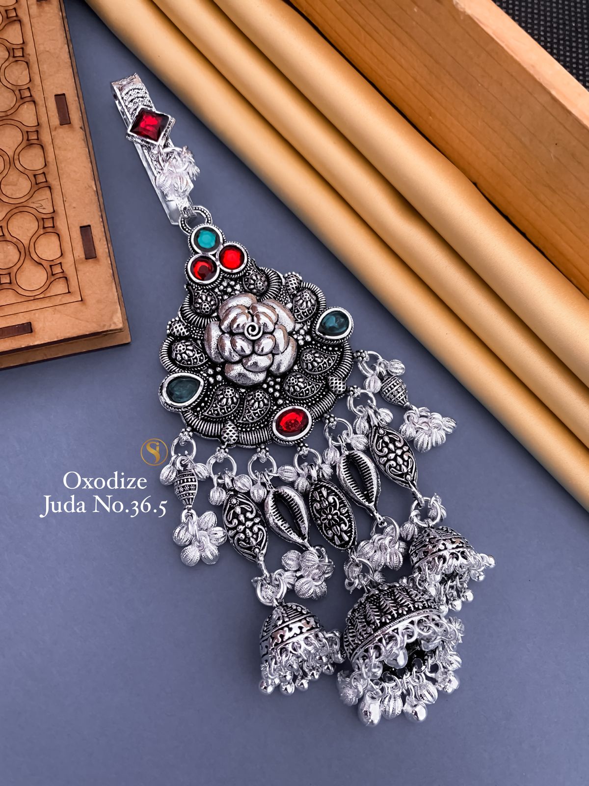 Designer Oxidise Silver Juda 2 Wholesale Shop In Surat
